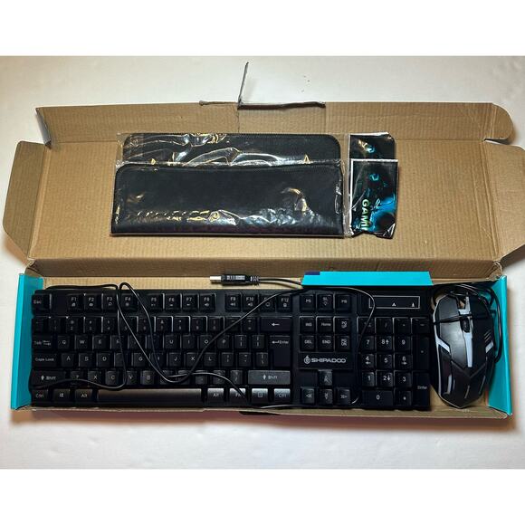 Shipadoo D500 Mechanical Hand Esports Backlight Keyboard and Mouse Set *Open Box - Picture 3 of 5